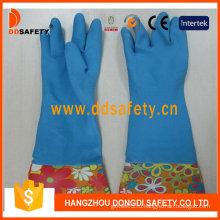 Синий бытовых латексные перчатки Домочадца латекса (DHL716)